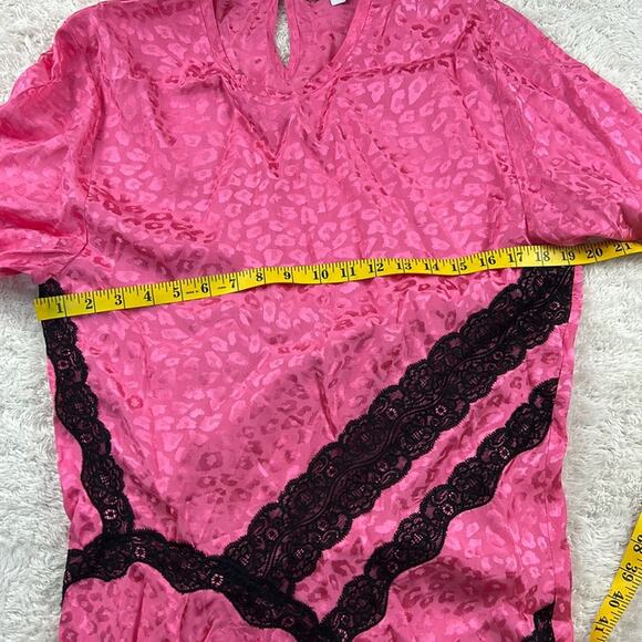 Koche pink satin and black lace cocktail party dress, size 44 or medium - Picture 5 of 7